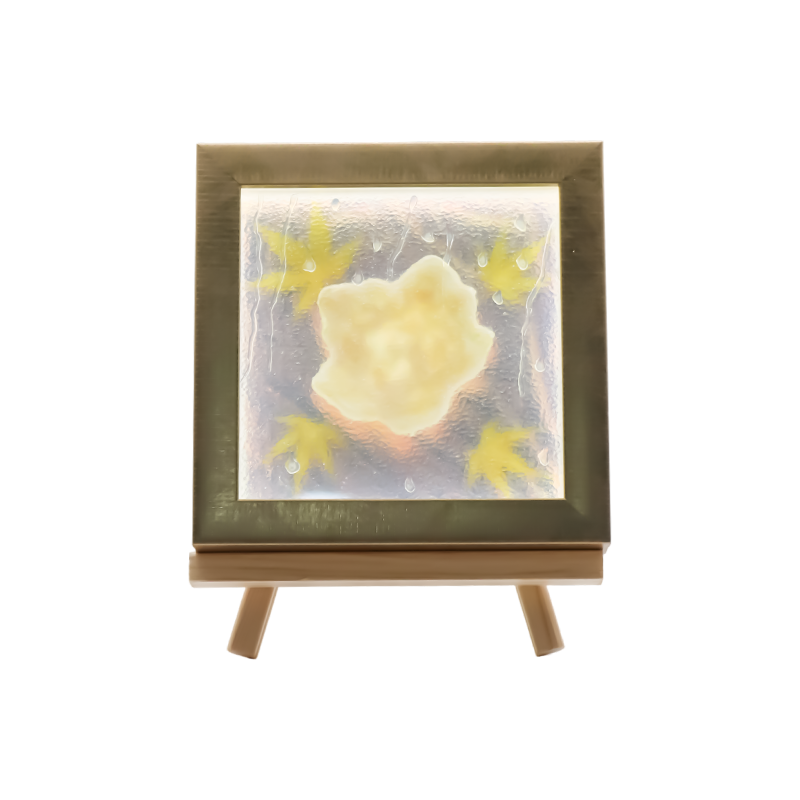 Square Light Yellow Maple Leaf Art Light - Maple Frost