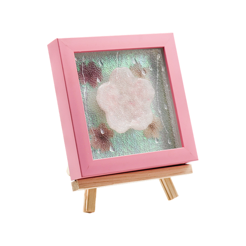 Yellow Wood Frame Cherry Blossom Art Lamp-Yozakura Rain