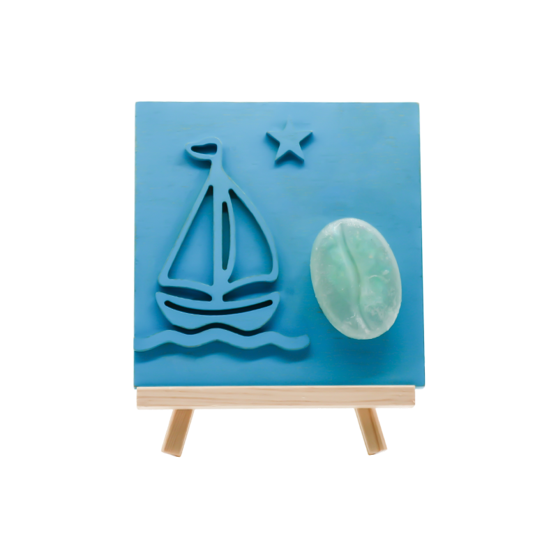 Kulay Karagatan Sailboat Bamboo Carved Wood Lamp - Sail Shadow Baking