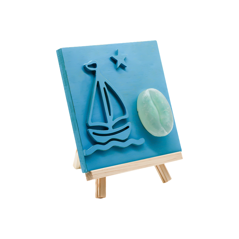 Kulay Karagatan Sailboat Bamboo Carved Wood Lamp - Sail Shadow Baking