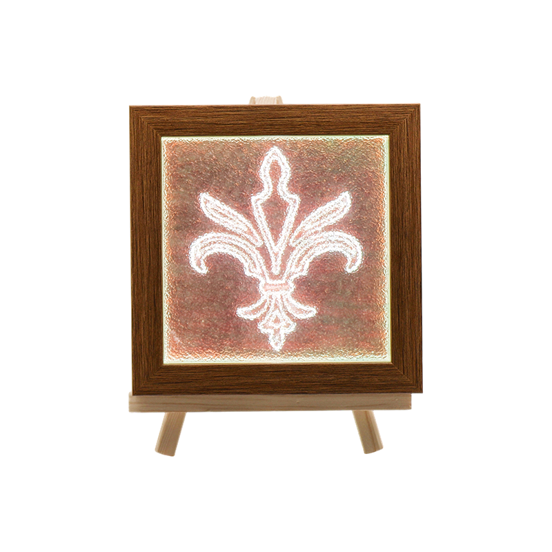 Square pink at purple petal texture crystal lamp-Bulaklak ng Eden