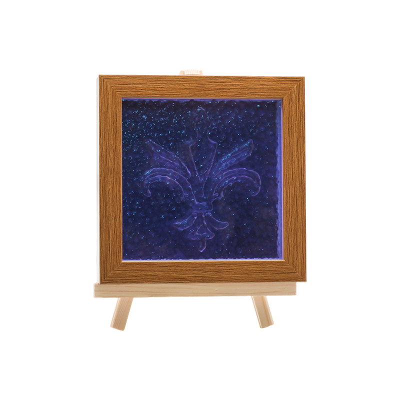 Square pink at purple petal texture crystal lamp-Bulaklak ng Eden