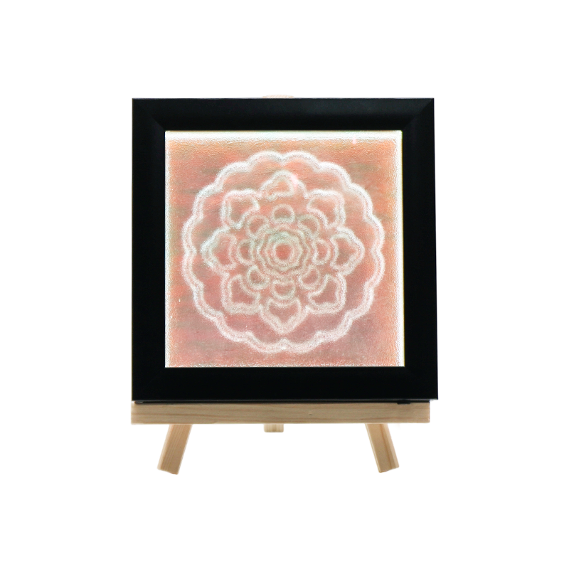 Asul na pattern ng bulaklak puting kristal na lampara - Tianxiang Ripples