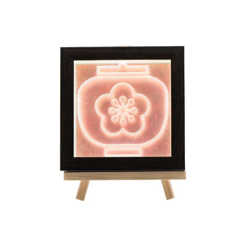 Kulay tsokolate na porselana na garapon na may puting plum pattern na kristal na lampara - Wind Sakura Crystal
