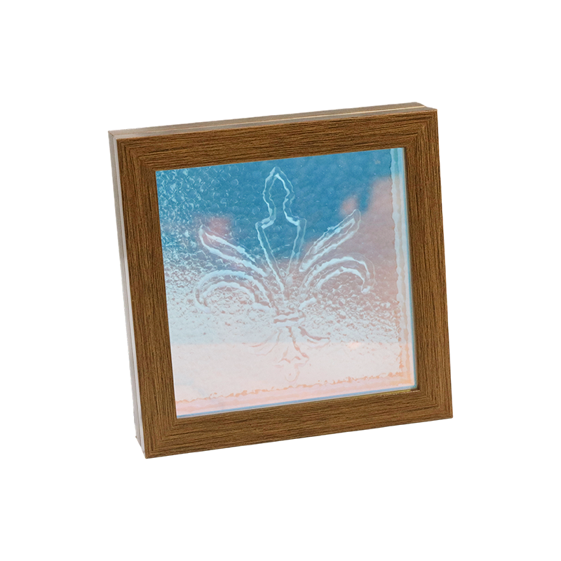 Square pink at purple petal texture crystal lamp-Bulaklak ng Eden