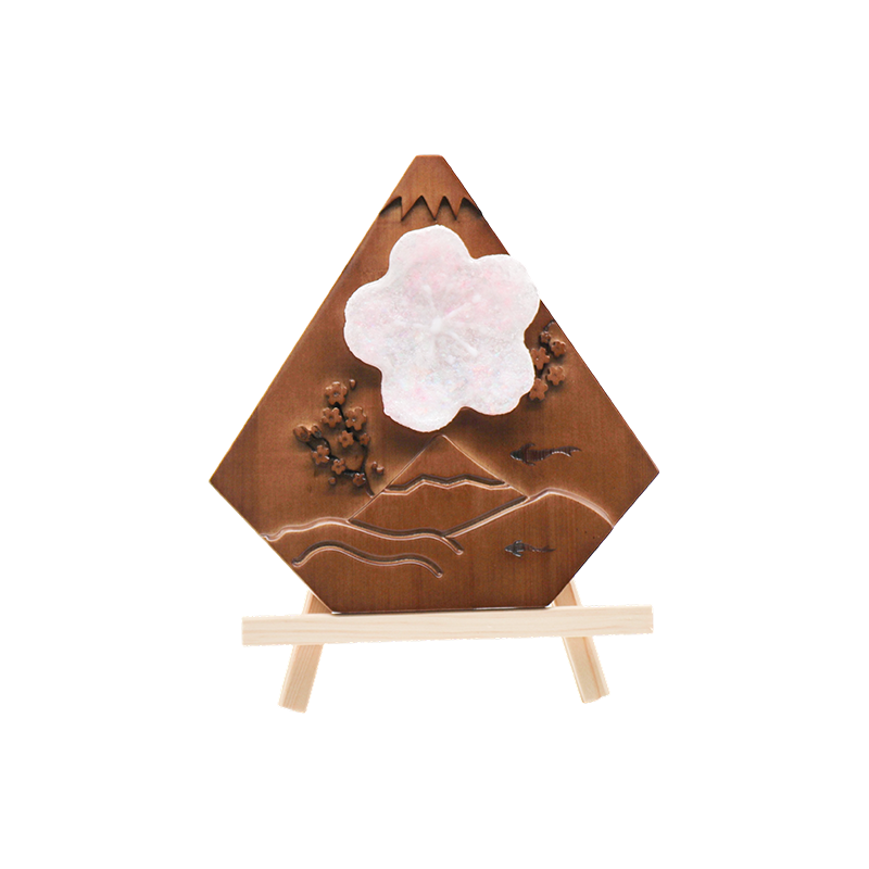 Japanese desktop Maihui wood art lamp-Wooden snow peak